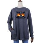 Long-sleeve Sunglasses Print T-shirt