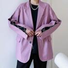 Chain Detail Lace Up Blazer