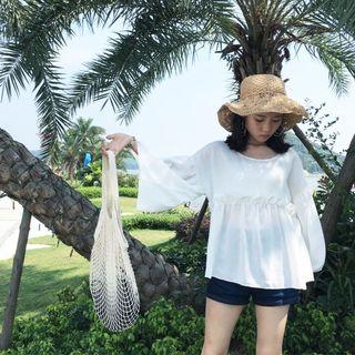 Frill Trim Long Sleeve Top