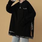 Long Sleeve Mock Two Piece Paisley Panel Top