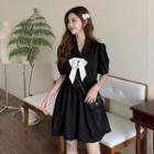 Bow Mini A-line Dress