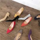 Colored Faux-suede High-heel Pumps