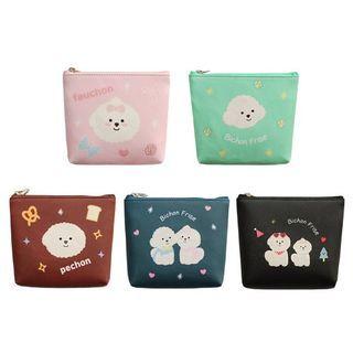 With Alice Series Illustration-printed Trapezoid Pouch