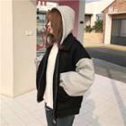 Contrast Sleeve Loose-fit Jacket