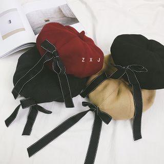 Bow-tied Lettering Beret