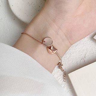 Alloy Disc & Bead Bracelet