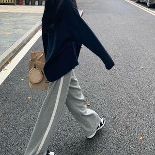 Plain Sweater / Wide Leg Sweatpants