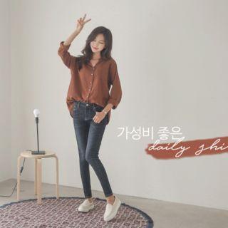 V-neck Textured Shirt