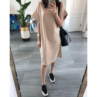 Drop-shoulder Boxy-fit T-shirt Dress
