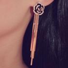 Floral Fringed Earring 1 Pair - As Shown In Figure - One Size