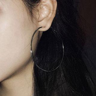 Set: Hoop Earring (3 Pairs) 234 - Silver - One Size