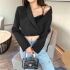 Crop Blazer Black - One Size