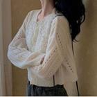 Faux Pearl Embellished Cardigan