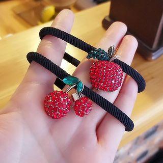 Rhinestone Apple / Cherry Hair Tie