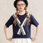 Short-sleeve Cross Strap T-shirt