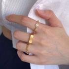 Set Of 3: Ring 1240a# - Gold - 1.6cm
