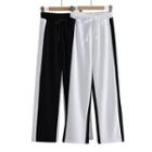 High Waist Two-tone Loose Fit Sweatpants