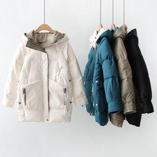 Color-block Padding Zip Jacket