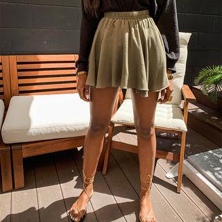 Band-waist Flare Shorts