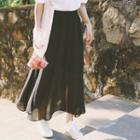 Midi A-line Skirt Black - One Size