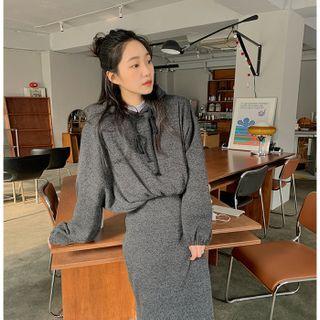 Crop Hoodie & Maxi Skirt Matching Set
