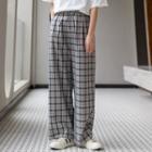 Plaid Straight Let Pants