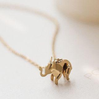 Elephant Necklace Gold - One Size