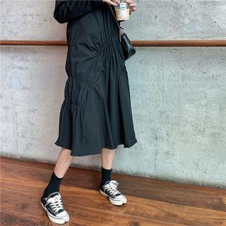 Asymmetric Colorblock A-line Dress