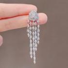 Flower Fringed Alloy Brooch Ly2260 - Silver - One Size
