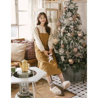 Pintuck-front Jumper Dress