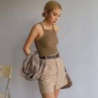 Paperbag High-waist Wide Shorts