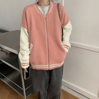 Color-block Knit Jacket