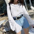 Shirred-sleeve Oversize T-shirt