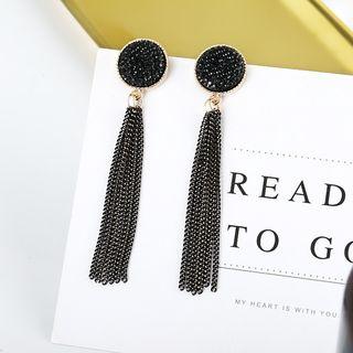 Alloy Tassel Dangle Earring As Shown In Figure - One Size