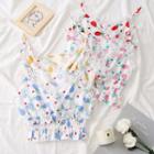 Fruit-print Lace-trim Crop Top