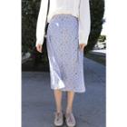 Floral Crepe A-line Long Skirt