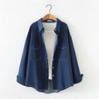 Long Sleeve Dual Pocket Denim Shirt