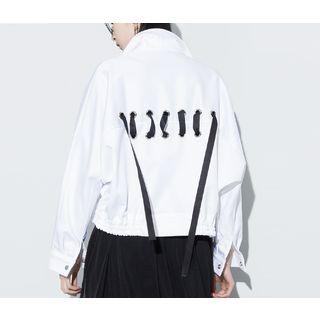 Ruched Grommet Strap Jacket