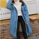 Buttoned Denim Long Coat