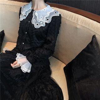 Lace Bell-sleeve Cardigan / Lace Skirt