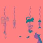 Asymmetrical Cat Fish Bone Drop Earring