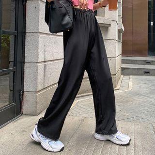Midi A-line Skirt / High-waist Wide-leg Pants