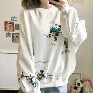 Cartoon Graphic Sweatshirt