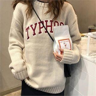 Lettered Loose-fit Knit Top
