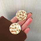 Textured Disc Alloy Earring 1 Pair - Gold - One Size