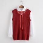 Long-sleeve Shirt / Knit Vest