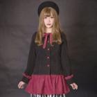 Ribbon Sailor Collar Lace Up Top