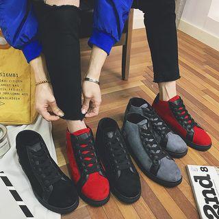 Lace-up Panel High Top Sneakers