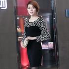 Long-sleeve Leopard-print Dress