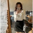 Asymmetrical Design Long-sleeve Top